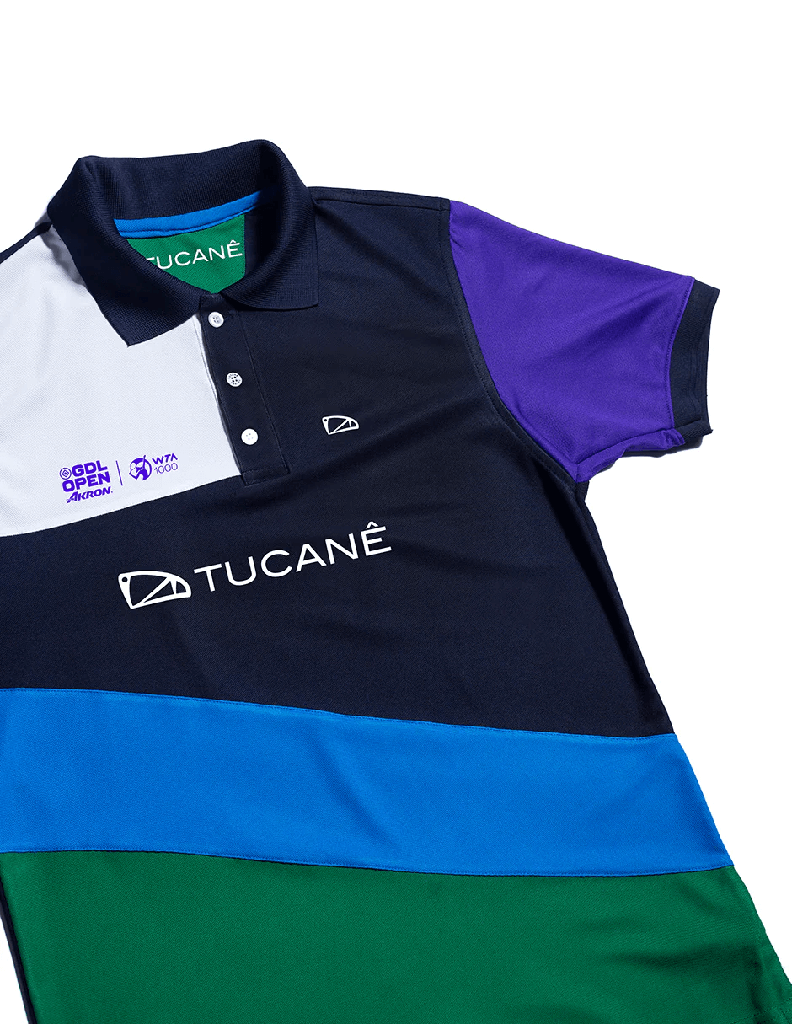 Playera Polo Hombre Wta 1000 Colorblock Sport Polo 2