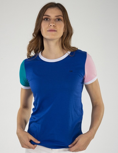 [222332300325] Playera Mujer Bloques Air Magic Sleeves 2.0  (Azul, XS)