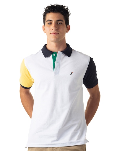 [7506482667005] Playera Polo Hombre Bloques Magic Sleeves 5.0 (Blanco, XS)