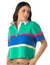 Playera Polo Mujer Bloques Loose Fit Polo 