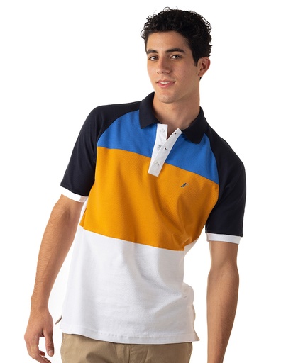 Playera Polo Hombre Bloques Magic Ranglan Sleeves