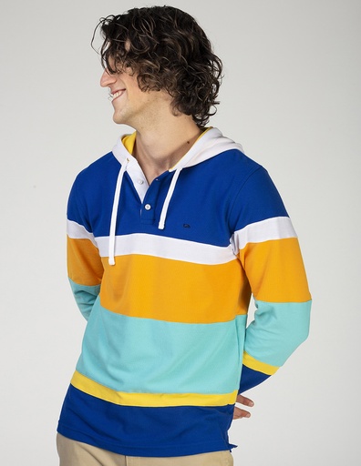 Sudadera Con Gorro Bloques Hoodie Polo